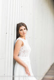 Peplum Lace Wedding Dress-BOHO