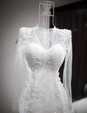 Long Sleeves Wedding Dress-AMIE