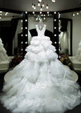 Tiers Ball Gown Wedding Dress-ELOISA