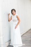 Peplum Lace Wedding Dress-BOHO